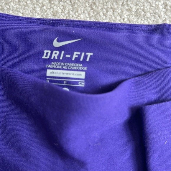 Nike Women's Purple Athletic Pants with a white tank top - Picture 5 of 6
